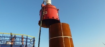 Pfahlbelastungsversuche für Wikinger Offshore Windfarm, Deutschland